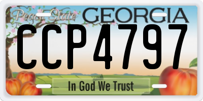 GA license plate CCP4797