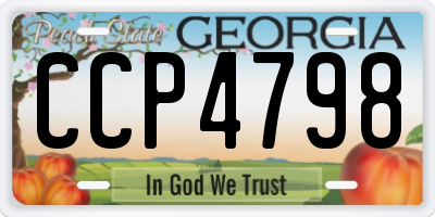 GA license plate CCP4798