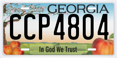 GA license plate CCP4804