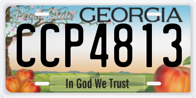 GA license plate CCP4813