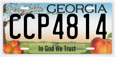 GA license plate CCP4814