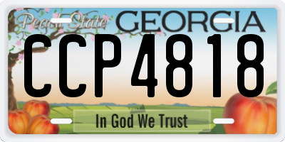 GA license plate CCP4818