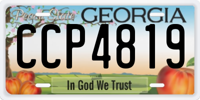 GA license plate CCP4819