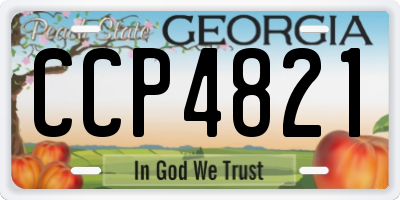GA license plate CCP4821
