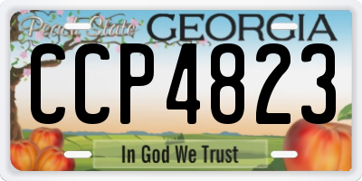 GA license plate CCP4823