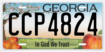 GA license plate CCP4824