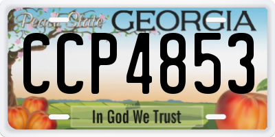 GA license plate CCP4853