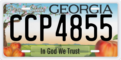 GA license plate CCP4855