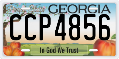GA license plate CCP4856