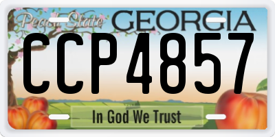 GA license plate CCP4857