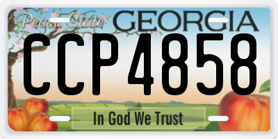 GA license plate CCP4858
