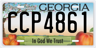 GA license plate CCP4861