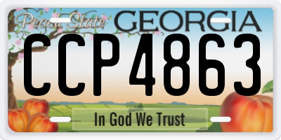 GA license plate CCP4863