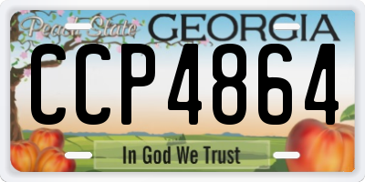 GA license plate CCP4864