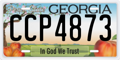 GA license plate CCP4873