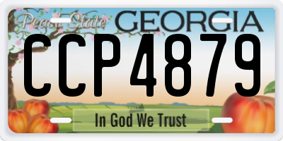 GA license plate CCP4879