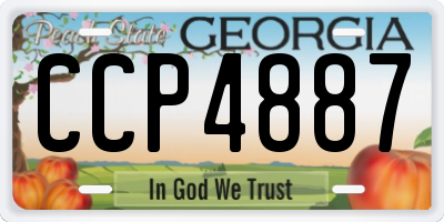 GA license plate CCP4887