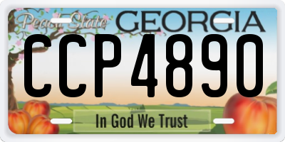GA license plate CCP4890