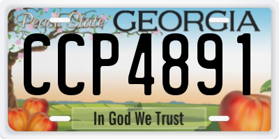 GA license plate CCP4891