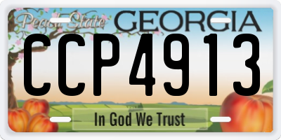 GA license plate CCP4913