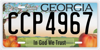 GA license plate CCP4967