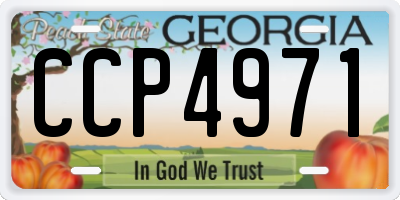 GA license plate CCP4971