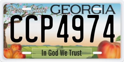 GA license plate CCP4974