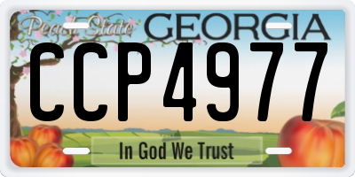 GA license plate CCP4977