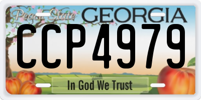 GA license plate CCP4979