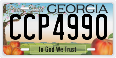 GA license plate CCP4990