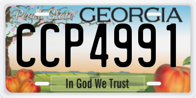 GA license plate CCP4991