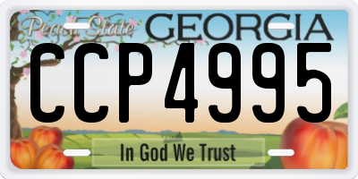 GA license plate CCP4995