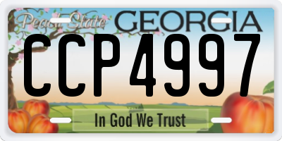 GA license plate CCP4997