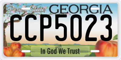 GA license plate CCP5023