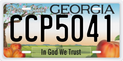 GA license plate CCP5041