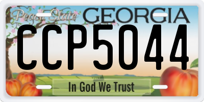 GA license plate CCP5044