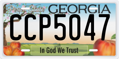 GA license plate CCP5047