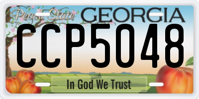 GA license plate CCP5048
