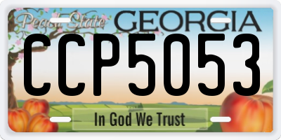 GA license plate CCP5053