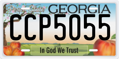 GA license plate CCP5055