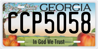 GA license plate CCP5058