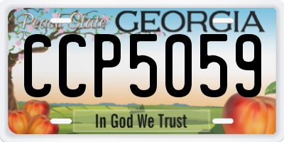 GA license plate CCP5059