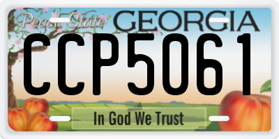 GA license plate CCP5061