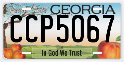 GA license plate CCP5067