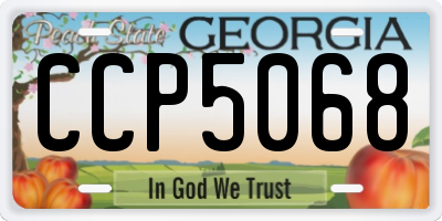 GA license plate CCP5068