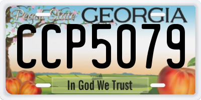 GA license plate CCP5079