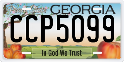 GA license plate CCP5099