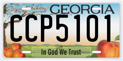 GA license plate CCP5101