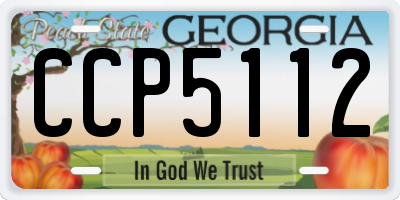 GA license plate CCP5112