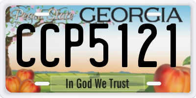 GA license plate CCP5121